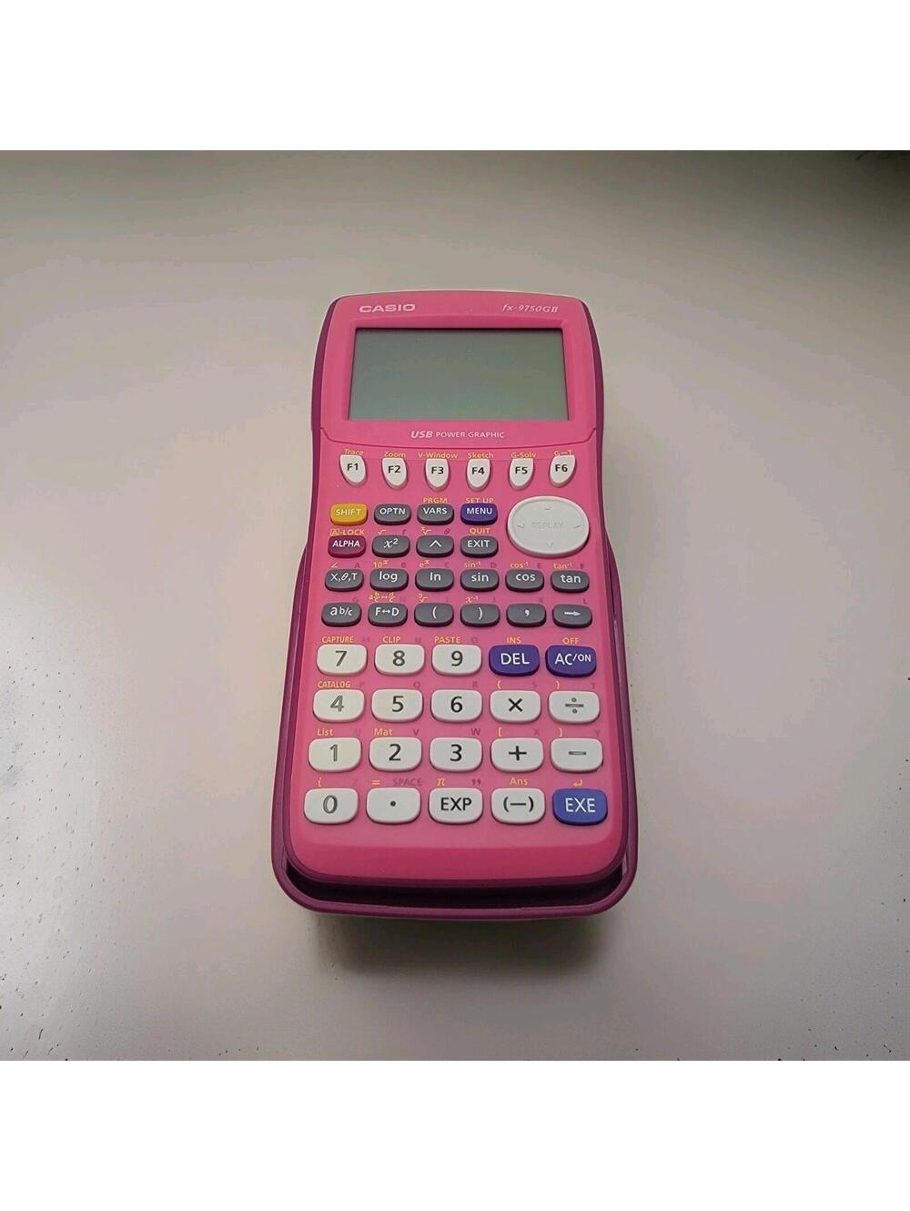 Casio fx-9750GII Scientific Graphing Calculator - PINK - New Batteries
